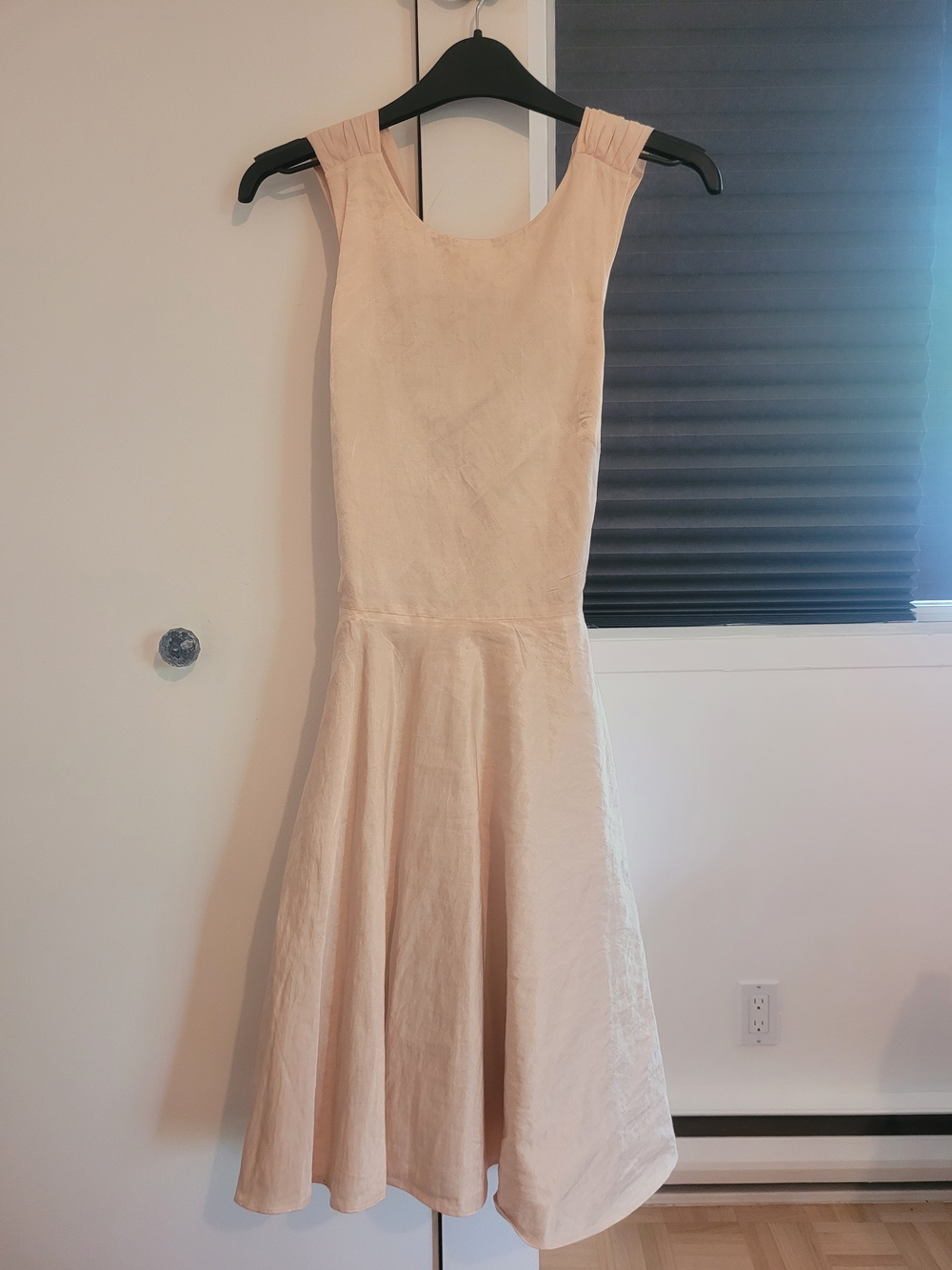 Elizabeth and James Cream Sleeveless Midi Dress